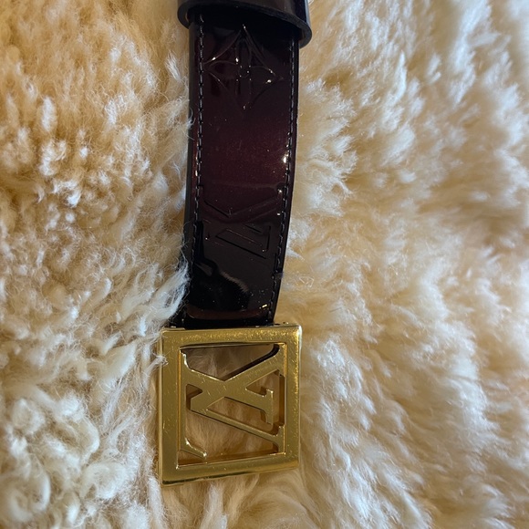 Louis Vuitton Belt Verni Saint-Tulle Frame 30Mm Amaranto 95 38 CA2140 M6849 - Picture 10 of 14